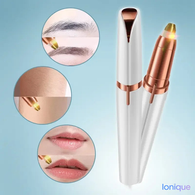 Ionique | BrowGleam LED – Removedor Elétrico de Pelos Faciais com Luz Azul