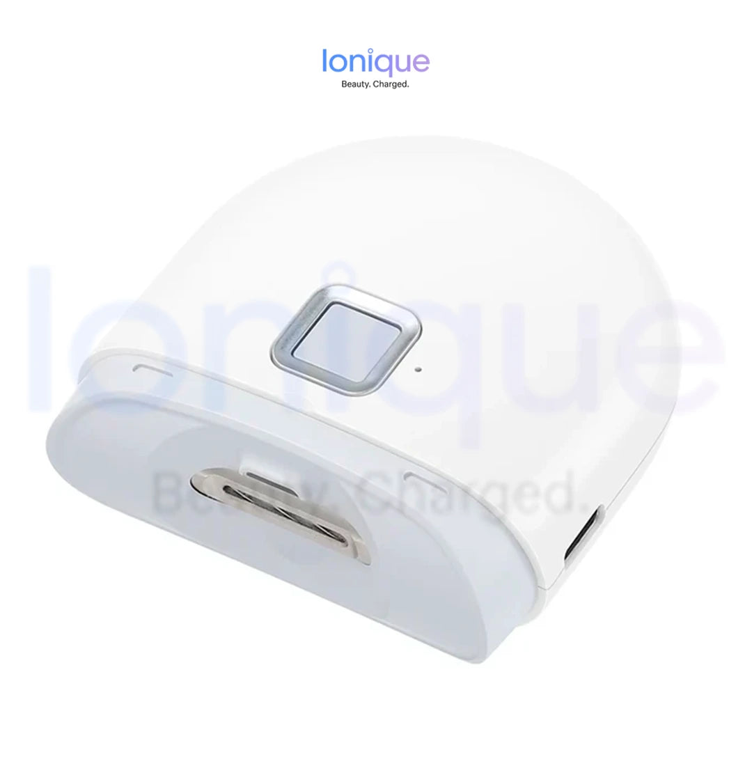 Ionique | 2‑em‑1 Cortador e Polidor Elétrico de Unhas – Recortador Automático com LED, Recarregável & Silencioso