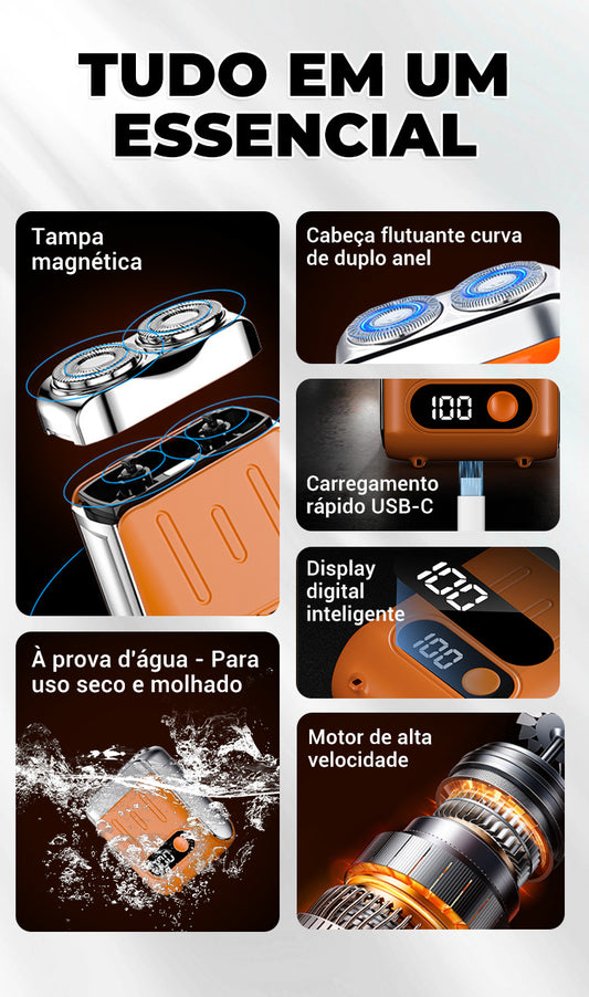 Ionique | Mini Shaver Dual-Head – Barbeador Ultra Portátil