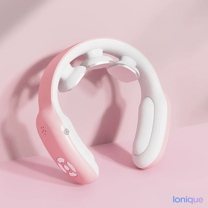 Ionique | Massageador Cervical Pulse – EMS/TENS, Calor 52°C & Alívio 360°