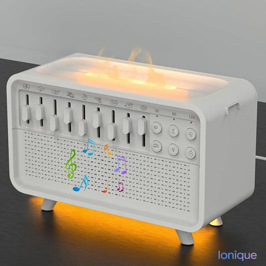 Ionique | Speaker & Bruma – Som Hi-Fi, Luz Aconchegante & Umidificação