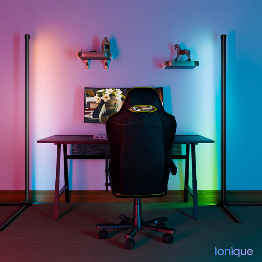 Ionique | Abajur RGB de Chão – 16 M Cores & Controle Inteligente