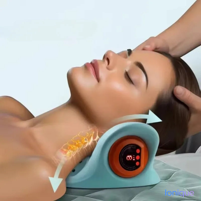 Ionique | Almofada Massageadora Cervical 3-em-1 – EMS, Calor & Vibração