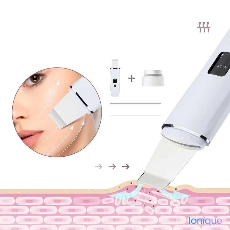 Ionique | Espátula Facial Ultrassônica – Limpeza Sônica & Lifting