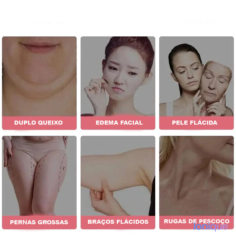 Ionique | FaceRoll EMS 2-em-1 – Massageador 3D & Microcorrente para Lifting Facial