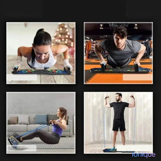 Ionique | PushBoard Pro 2025 – Prancha de Flexão Dobrável & Multifunções