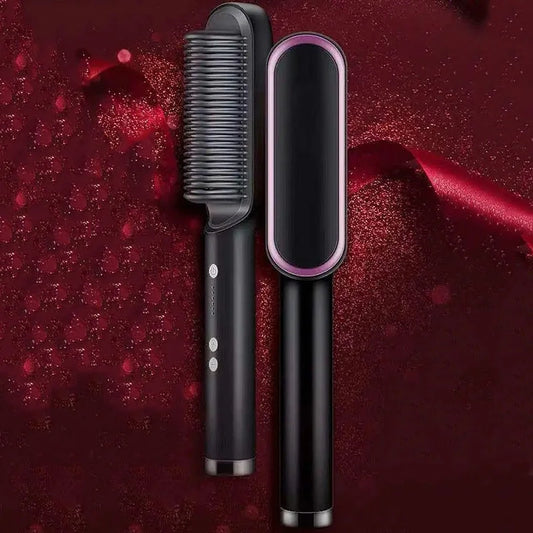 Ionique | Pro Styler 2‑em‑1 – Escova e Prancha Profissional Turmalina/Cerâmica