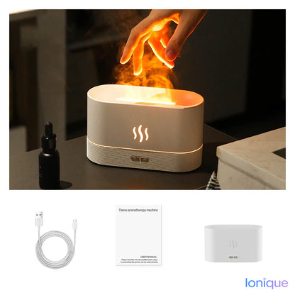 Ionique | AromaFlame 180 – Umidificador Ultrassônico com Efeito Chama & Aromaterapia