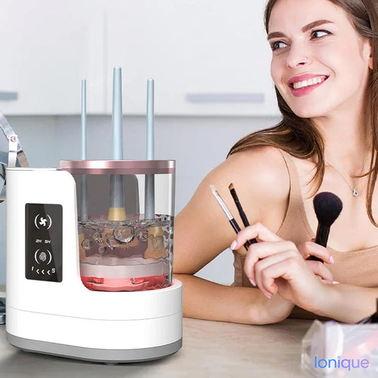 Ionique | CleanSpin 3-em-1 – Lava, Seca & Organiza Pincéis