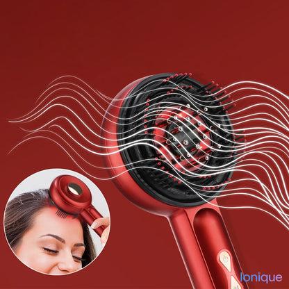 Ionique | Massageador Capilar LuminaTouch – EMS, LED 660 nm & Sérum na Medida