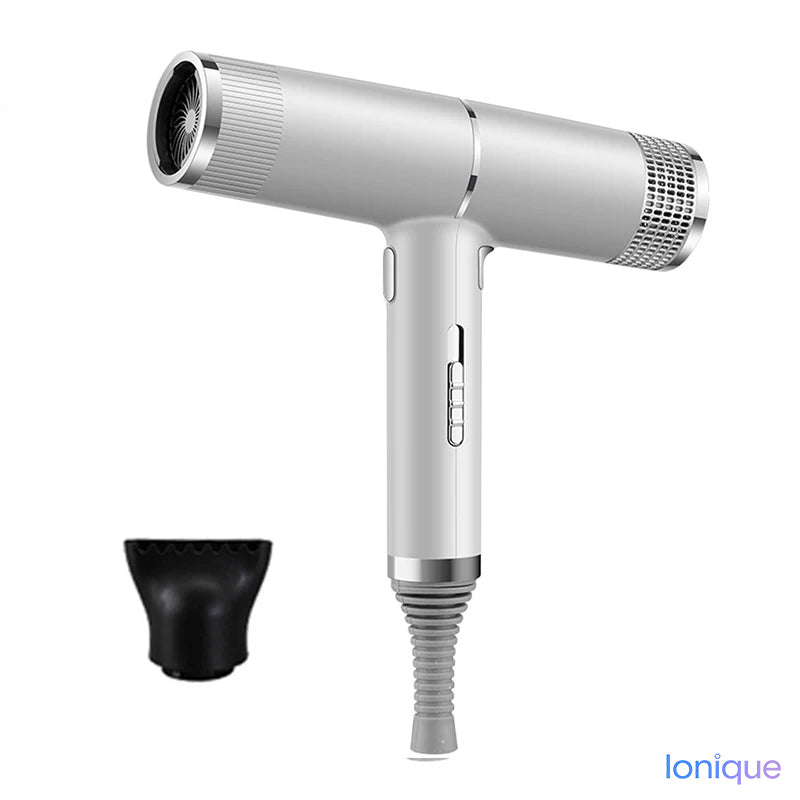 Ionique | Secador Bladeless 57° – Íons Negativos, Colágeno & Portabilidade Premium