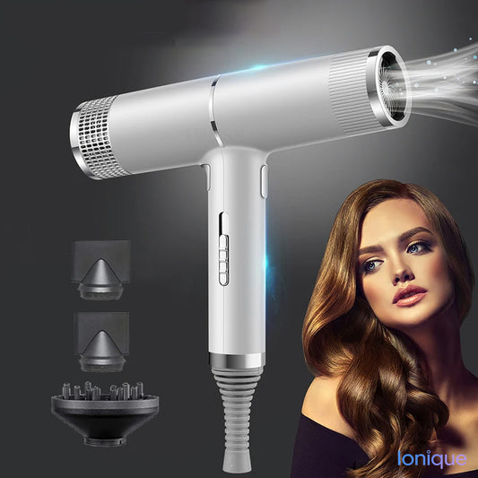 Ionique | Secador Bladeless 57° – Íons Negativos, Colágeno & Portabilidade Premium