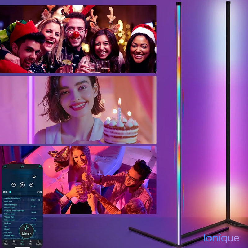 Ionique | Abajur RGB de Chão – 16 M Cores & Controle Inteligente