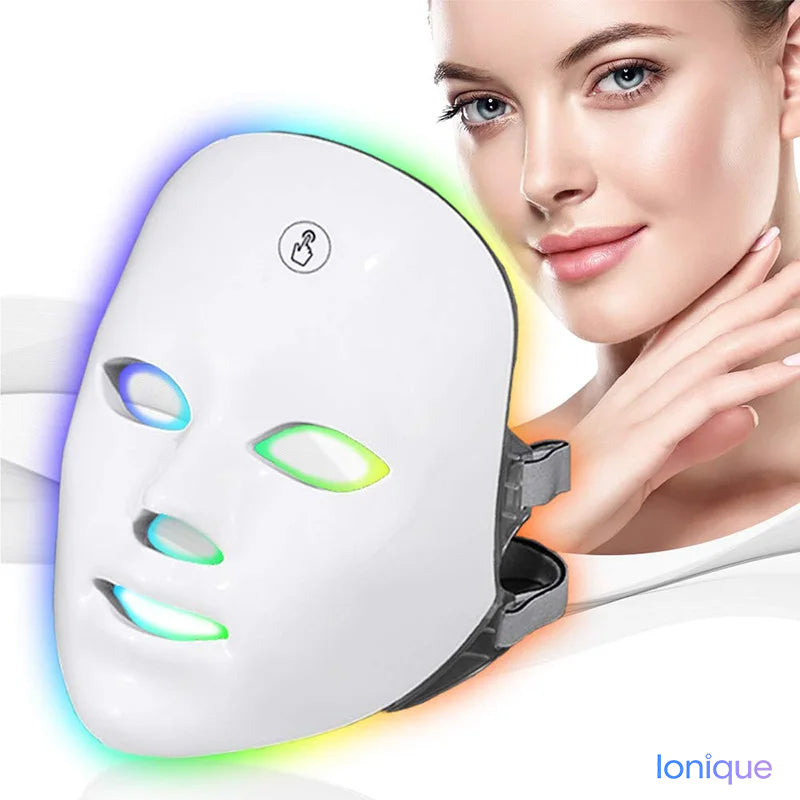 Ionique | Máscara Facial de LED 7 Cores – Rejuvenescimento & Acne Control