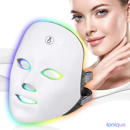 Ionique | Máscara Facial de LED 7 Cores – Rejuvenescimento & Acne Control