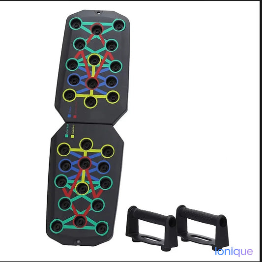 Ionique | PushBoard Pro 2025 – Prancha de Flexão Dobrável & Multifunções
