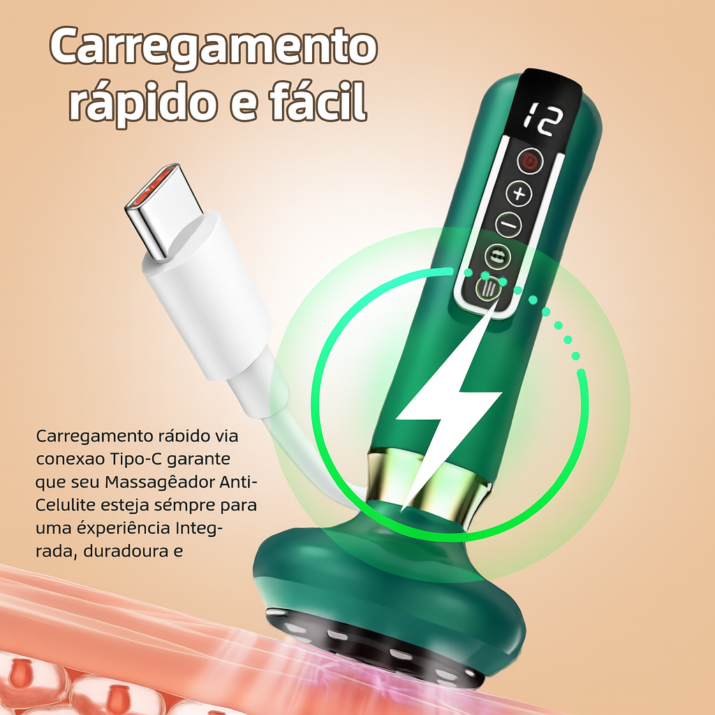 Ionique Velora | Terapia de Contorno Anticelulite Portátil com Ventosas e Ação Térmica