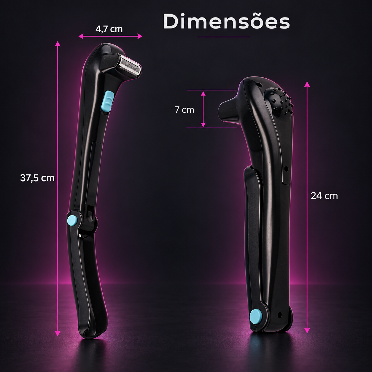 Ionique FlexTrim | Aparador Elétrico de Pelos para Costas e Corpo