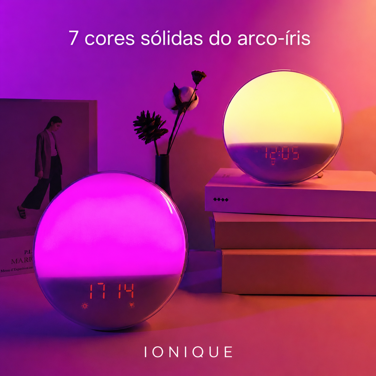 Ionique | AuroraRise – Despertador com simulação de nascer e pôr do sol
