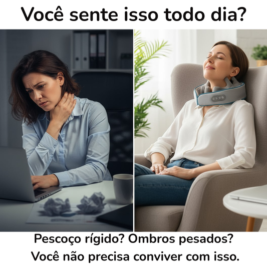 Ionique Élance 4D | Massageador Sem Fio para Pescoço e Ombros com Calor Inteligente