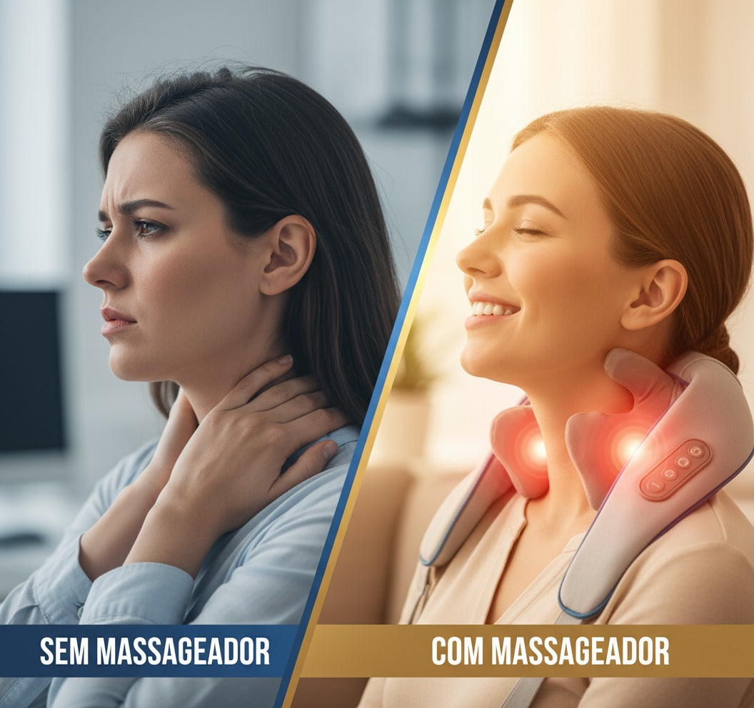 Ionique Élance 4D | Massageador Sem Fio para Pescoço e Ombros com Calor Inteligente