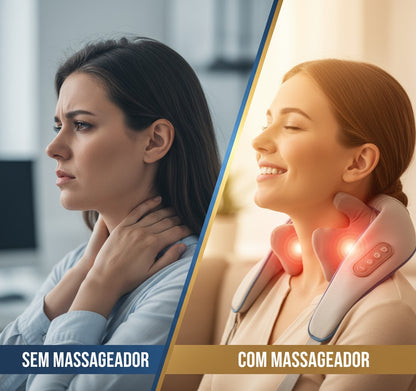 Ionique Élance 4D | Massageador Sem Fio para Pescoço e Ombros com Calor Inteligente