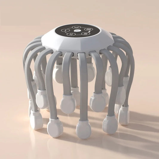Ionique | OctoScalp 20 – Massageador Elétrico de Couro Cabeludo com 20 Pinos Rotativos, 5 Modos & Timer Inteligente