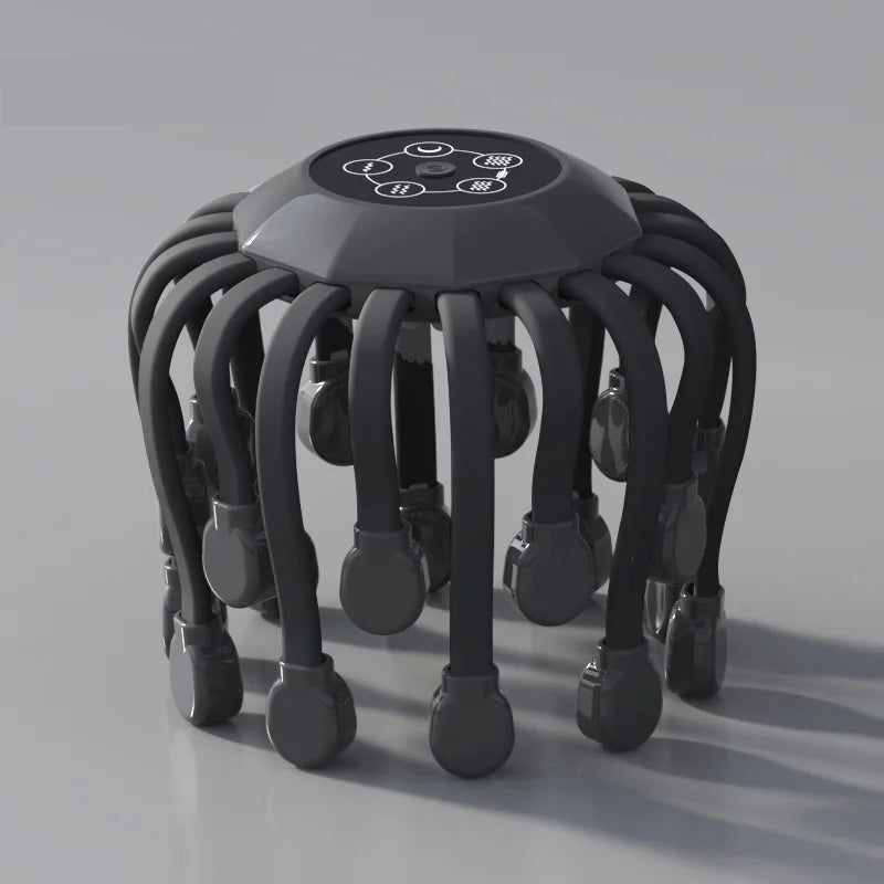 Ionique | OctoScalp 20 – Massageador Elétrico de Couro Cabeludo com 20 Pinos Rotativos, 5 Modos & Timer Inteligente