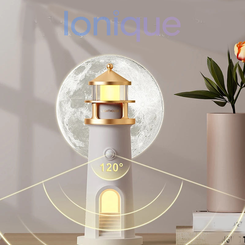 Ionique | LuarLighthouse – Projetor Lunar HD com Sensor, Controle & Bluetooth