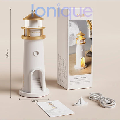 Ionique | LuarLighthouse – Projetor Lunar HD com Sensor, Controle & Bluetooth