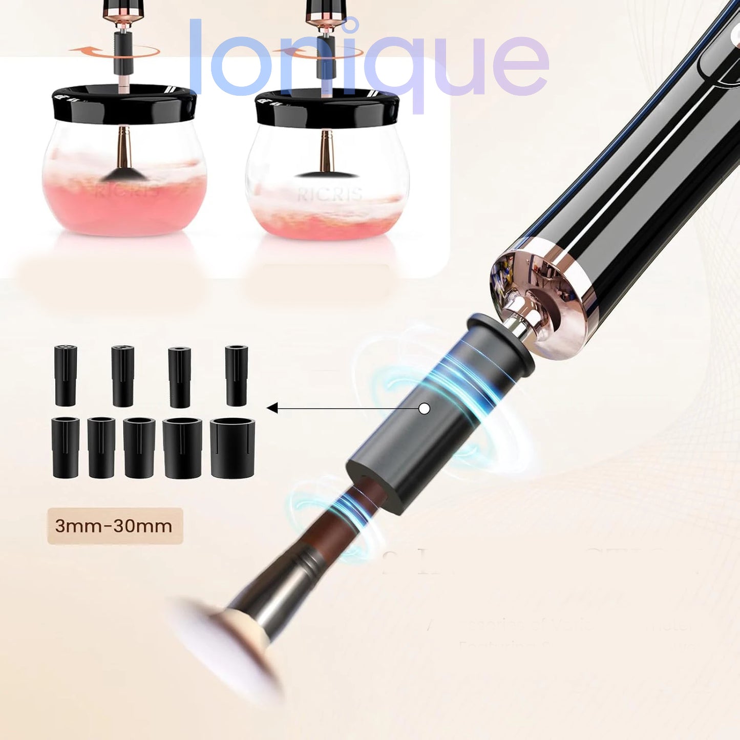 Ionique | CleanSpin Turbo – Lava & Seca Pincéis em 30s