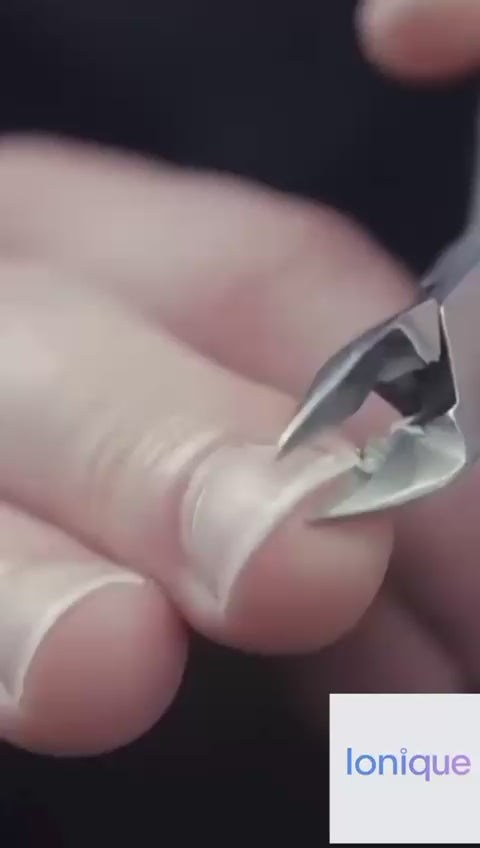 Ionique | 2‑em‑1 Cortador e Polidor Elétrico de Unhas – Recortador Automático com LED, Recarregável & Silencioso